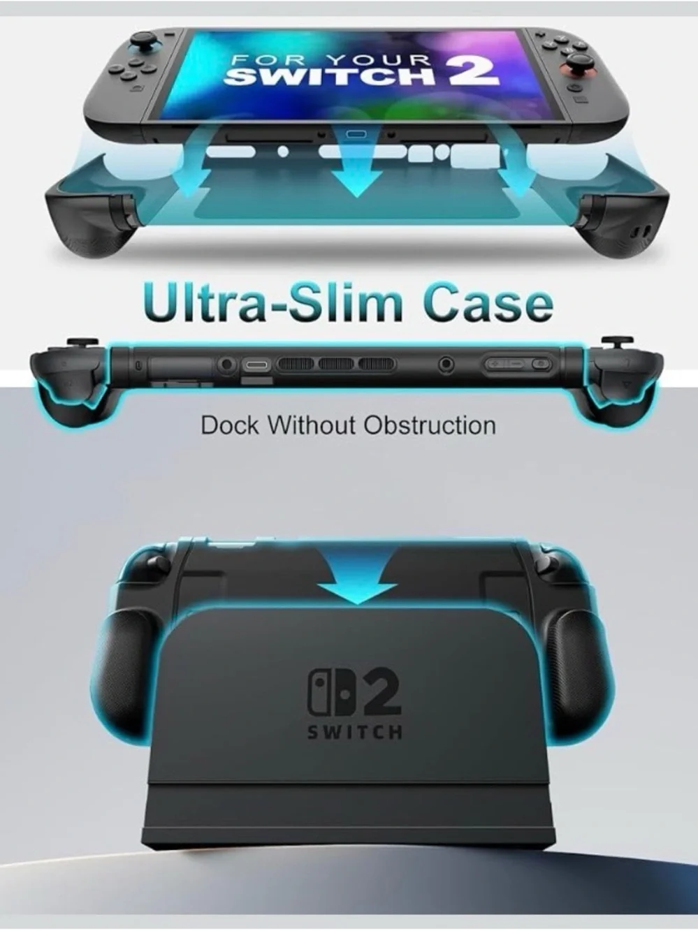 Nintendo Switch Dockable Case, Protective Cover, Ergonomic Design Console